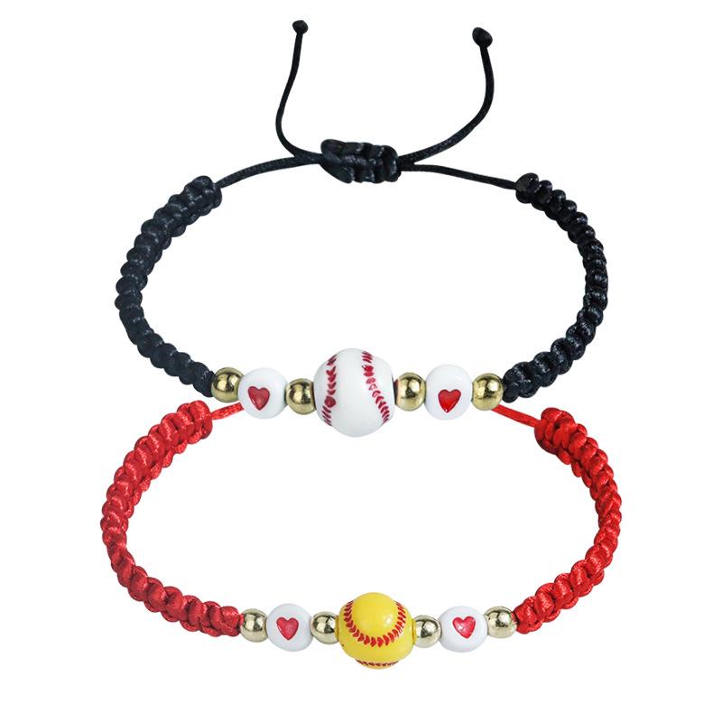 Adjustable Handmade Sports Friendship Bracelet: Baseball, Volleyball, Tennis Versatile Style