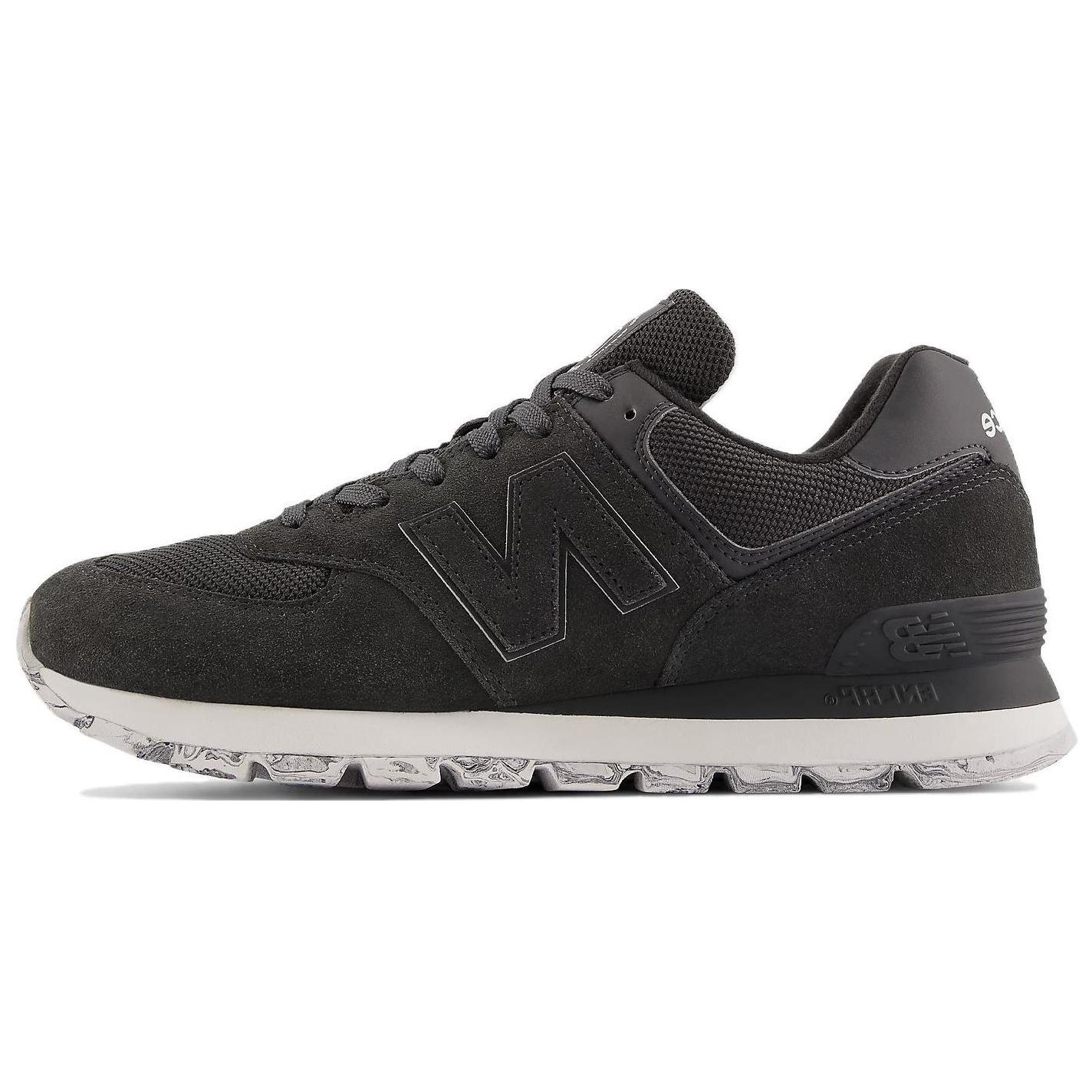 

New Balance NB 574 Low Top Running Shoes Unisex Black White 42.5