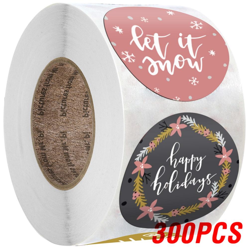 100-500 Pcs Golden Font Merry Christmas Sticker Thank You Sticker Seal Label For Envelope Gift Wrapping Scrapbook 1 Inch