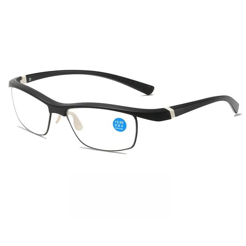 TR90 Sports Reading Glasses 0 To+4 0 Anti Slip Eyeglass Legs Half Frame Business Eyewear Lightweight Durable