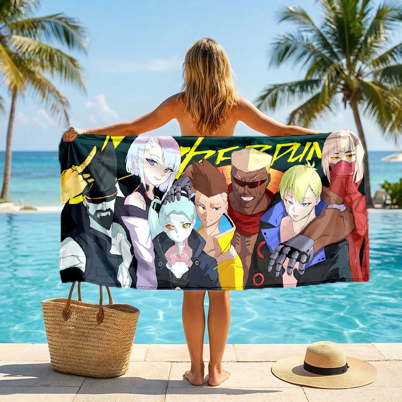 Cyberpunk Fashion Beach Towel: Ideal for Summer Adventures Soft, absorbent and quick drying suitable for swimming and bathing