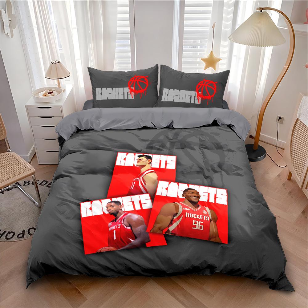Basketball Star Bedding Set Cute Cartoon Version Of Basketball Star K-Kobe Duvet Cover Pillowcase Twin Queen Size