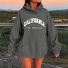 Women's Casual Hooded Long-sleeved Printed Letter Baseball Jacket Plus Velvet And Thick Warm Sweatshirt