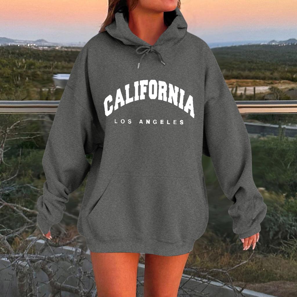 Women's Casual Hooded Long-sleeved Printed Letter Baseball Jacket Plus Velvet And Thick Warm Sweatshirt