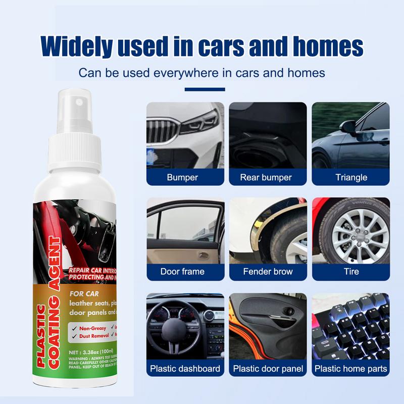 Trim Restorer Automotive Car Interior Quick Cleaner With UV Protection Quick Cleaning Safe On Leather And More Car Interior