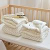 mling Beige Bear Crepe Printed All-Season Nap Quilt