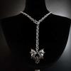 Punk Stud Necklace Gothic Jewelry Bat Exaggeration Y2K O-Ring Design Trendy Choker For Women Man