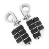 32mm Pair Universal Motorcycle Footrest with Fixing Bracket for Motorbike ATV UTV Scooter