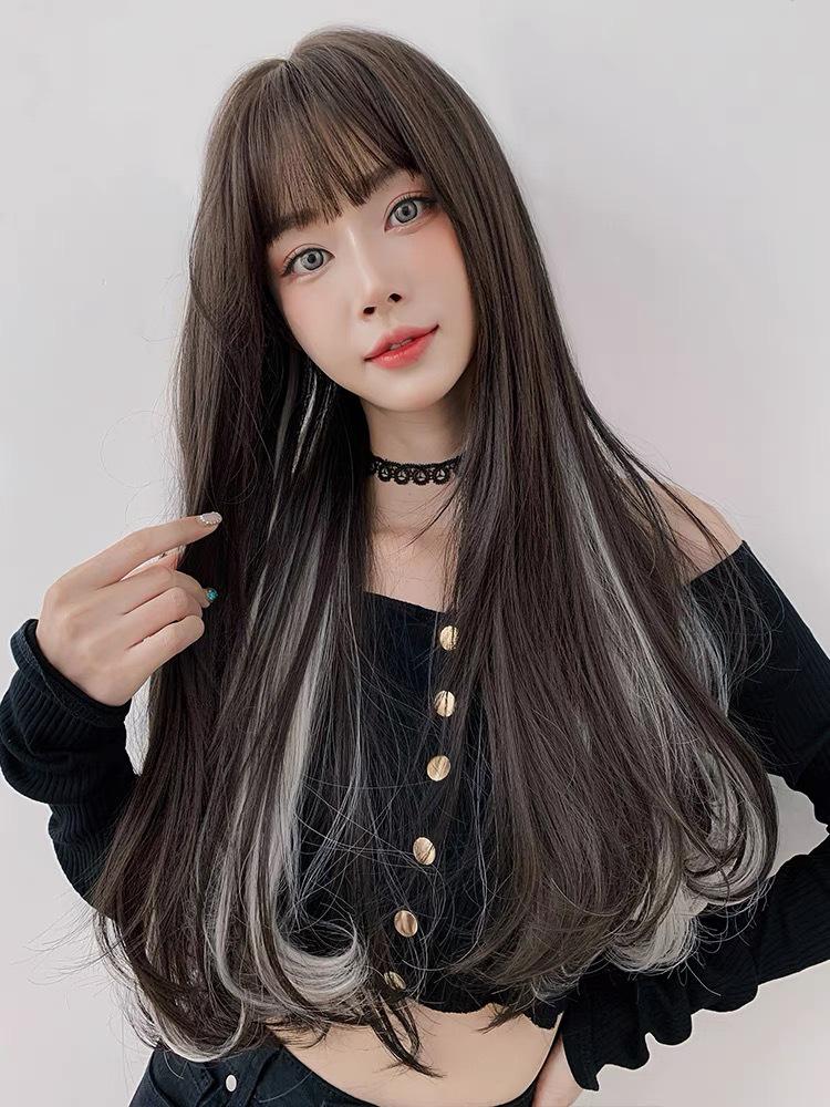 

Женский длинный кудрявый парик с естественными прядями и грушевидной формой волос