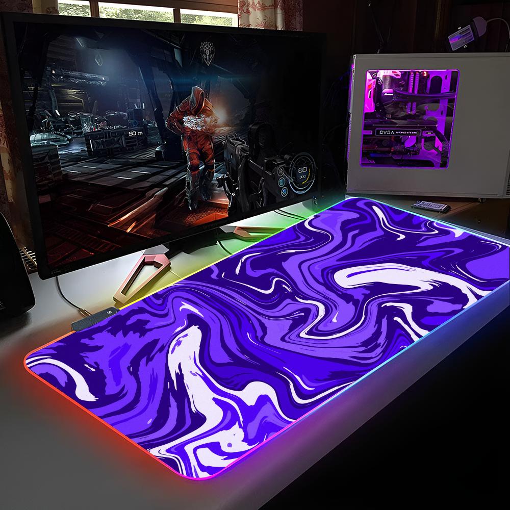 

Strata Liquid Art Mouse Pad RGB Backlit Mouse Pad Laptop Mouse Pad Laptop Gamer Computer Desk Gaming Accessories RGB600x300x3mm