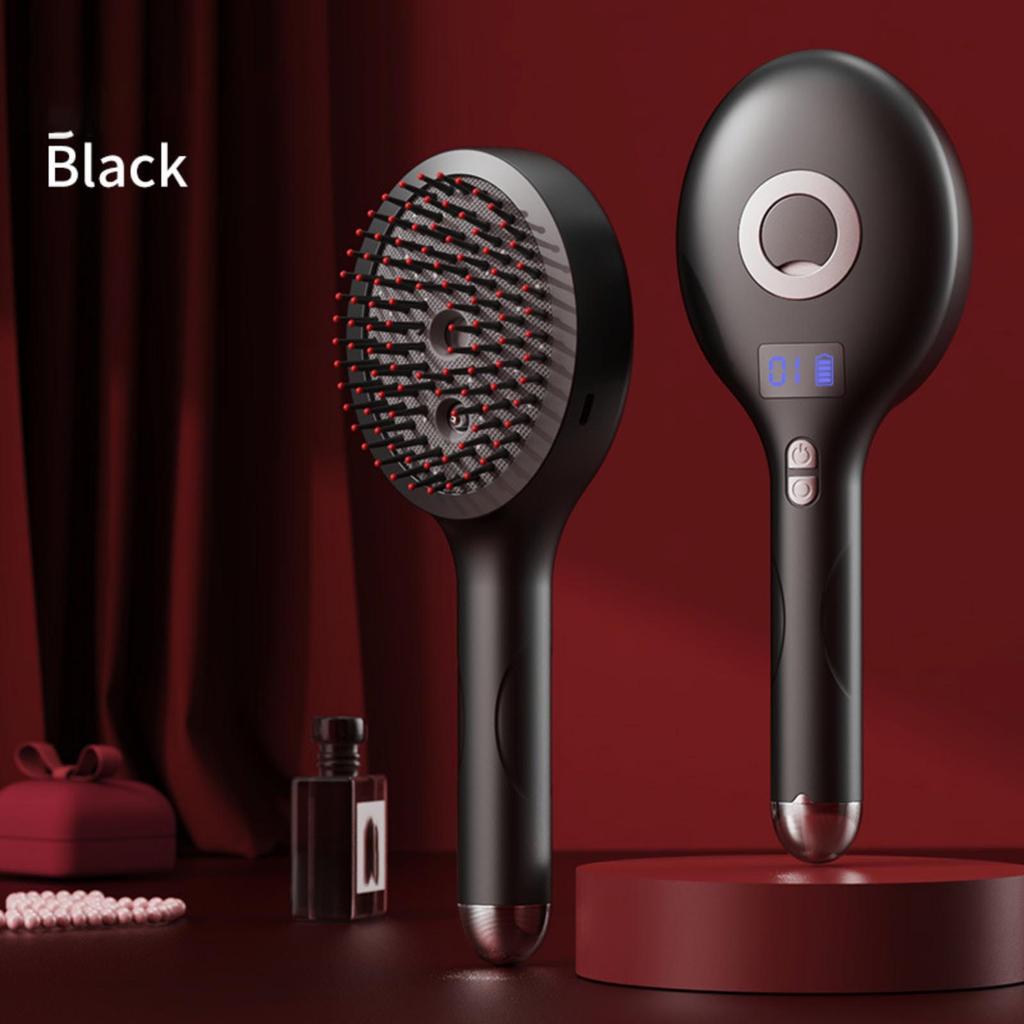 Electric Scalp Massage Hairbrush with Spray Function Rechargeable Hair Care Comb for Scalp Stimulation and Hair Nourishment