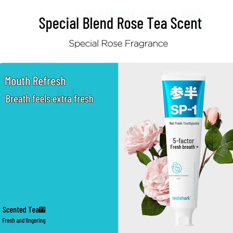 Oralshark Rose & Green Tea Fresh Toothpaste