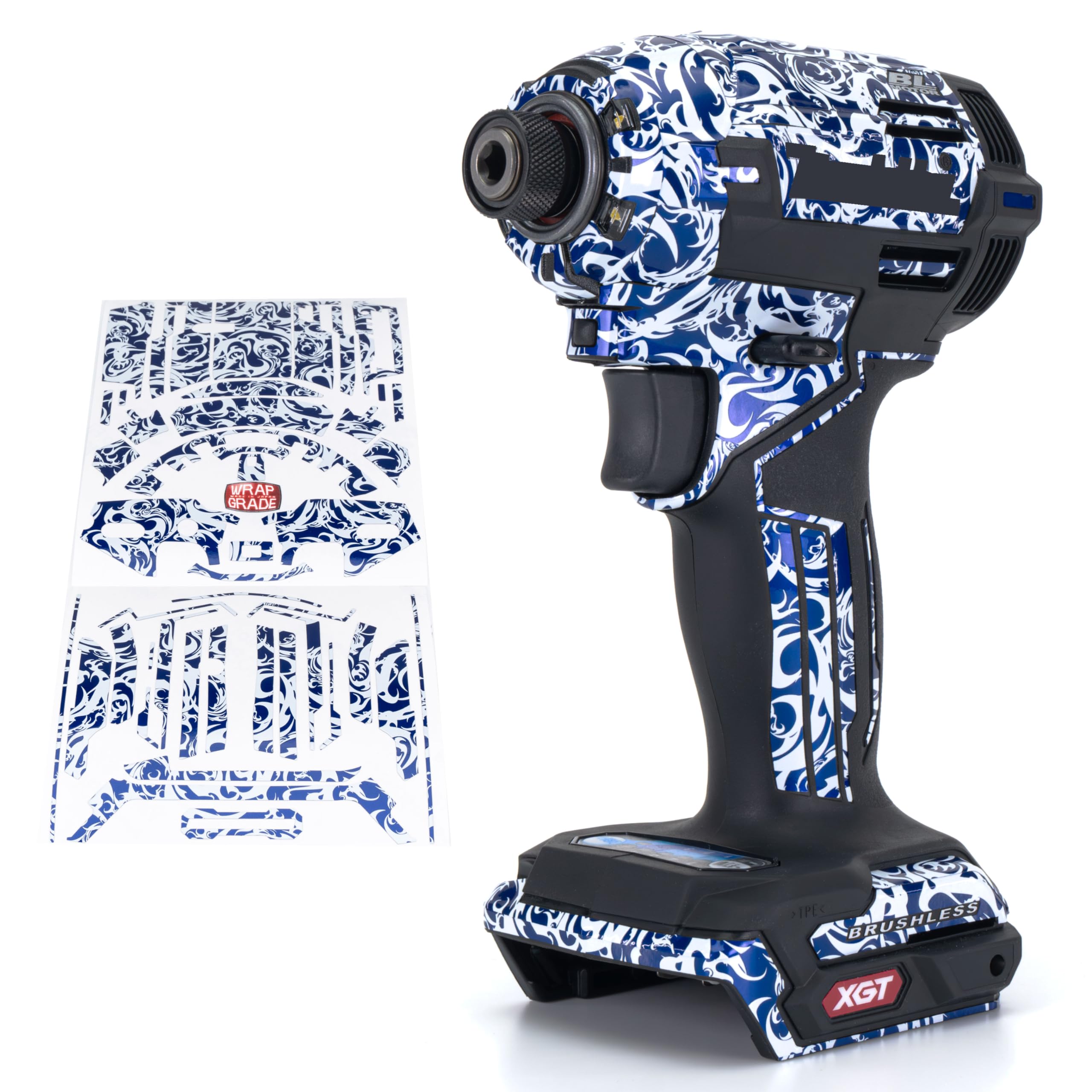 

WRAPGRADE Индивидуальная наклейка для Makita TD002G Tribal (Хаос Синий)