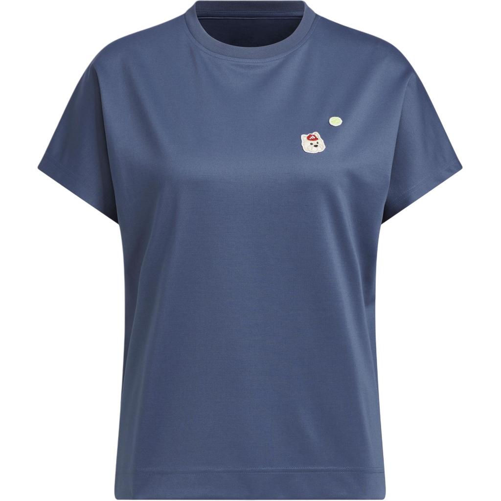 Adidas Graphic Design Cartoon Round Neck Loose Fit Short Sleeve T-Shirt Women T-Shirts Ink-Blue JD5248