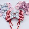 Doughnut Themed Geometric Bowknot Plastic Party Headband with Decorative Sequins Butterfly Bow New Hair Accessory