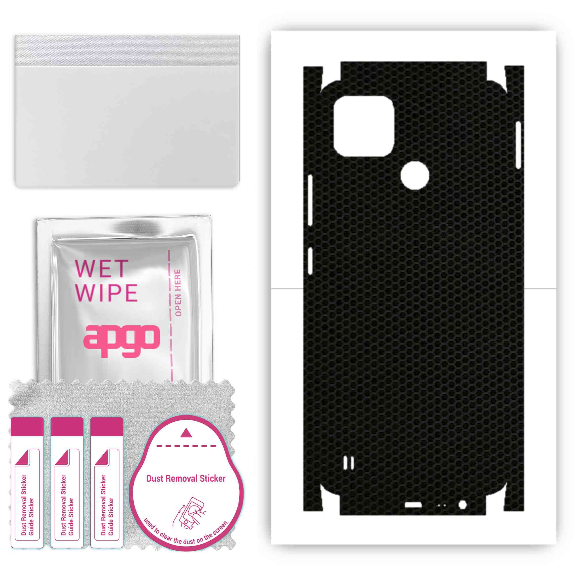 

apgo Protective Skin Sticker for the back+sides compatible with Realme C25Y, Full Wrap Film, Foil, Vinyl - Pattern Matrix