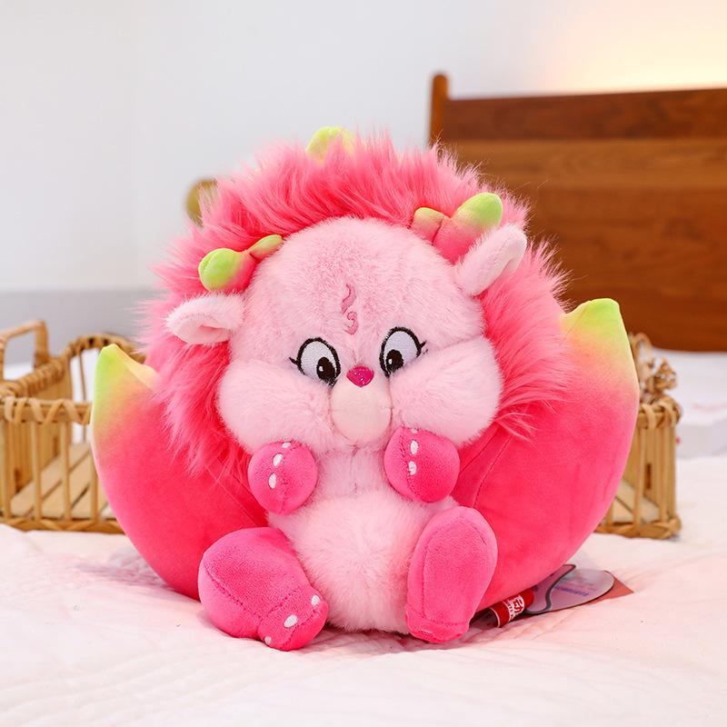 

Dragon Fruit Plush Toy Fashion Comfort Children Sleeping Pillow Decoration Gift Open Eyes,22cm/8.66in