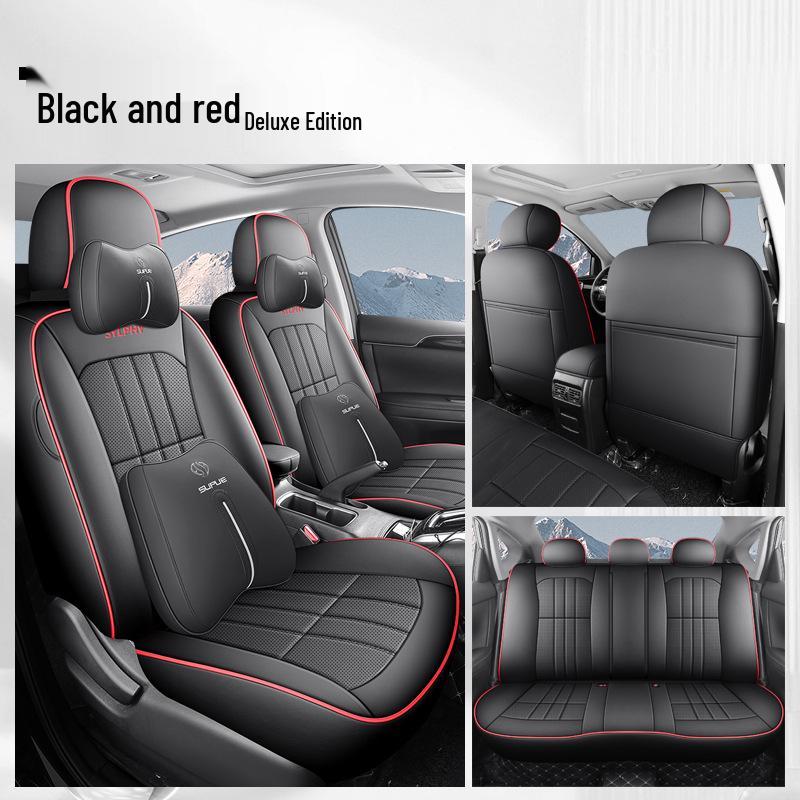 Classic Sylphy Leather Car Seat Cushion - Full Coverage All-Season Universal Cover