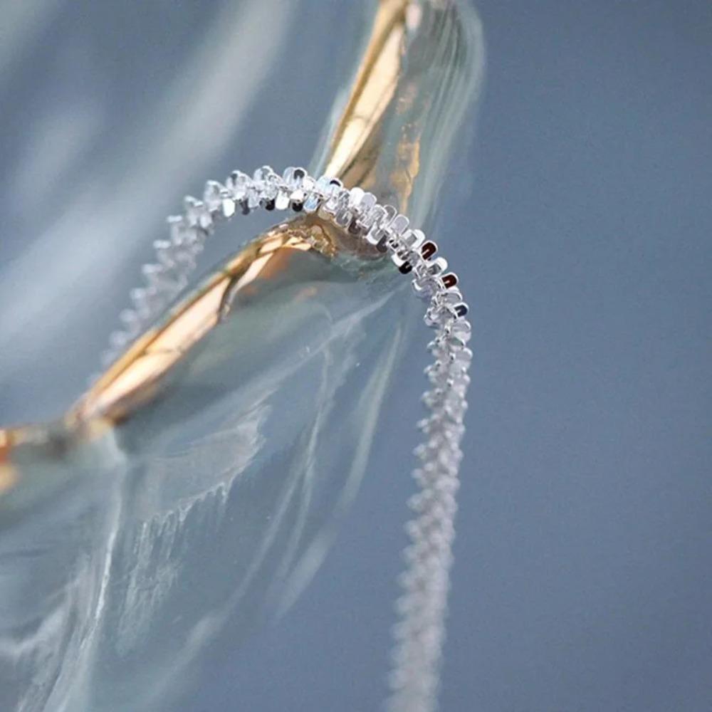 Popular Silver Colour Sparkling Clavicle Chain Choker Necklace For Women Fashion Fine Jewelry Party Gifts