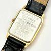 [Good Condition/New Battery] SEIKO Seiko Ladies Watch Gold Rectangular 7321-6280 8N3681 New Belt Engraved