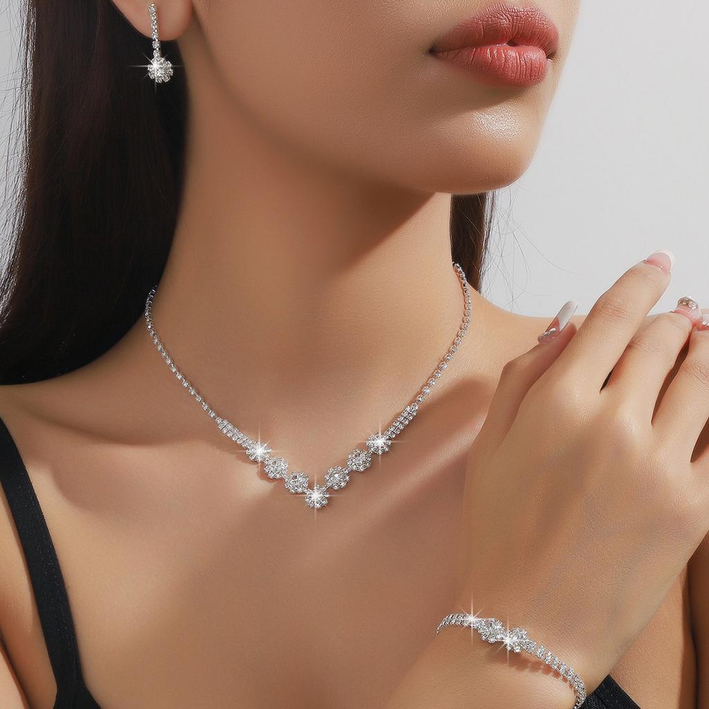 Women's Trendy Copper Claw Chain Cone Necklace Earrings Bracelet Ring Jewelry Set Wedding Banquet Party Holiday Gift