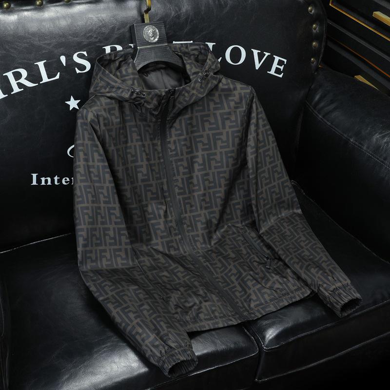 European Station Spring 2025 Men's Trendy Printed Hooded Jacket