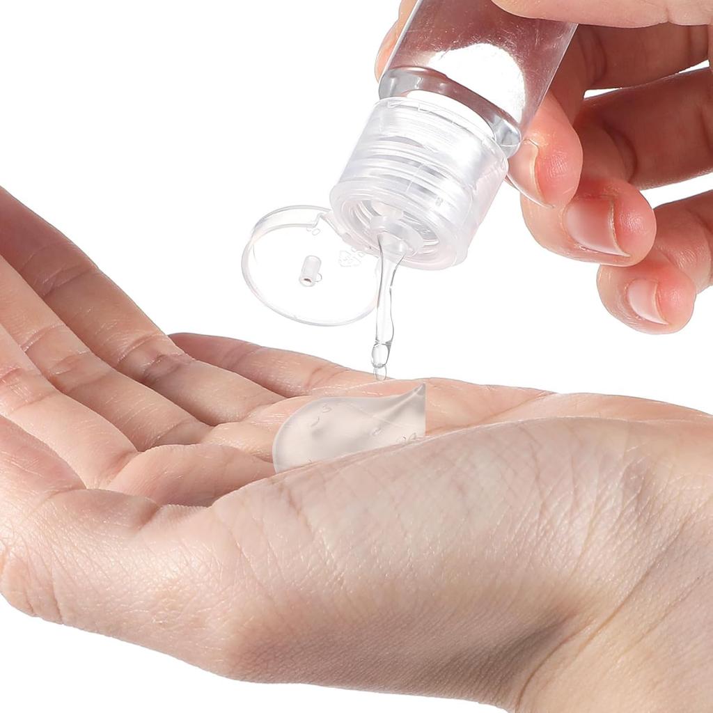 Travel Small 10ml Plastic with for Essential and 10-Pack Bottles, Containers, Clear/Colorless, Butterfly-Shaped Caps, Lotion, Oils, More. (LIMUNJIZ)