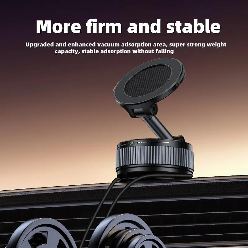 

Vehicle Magnetic Holder Car Mount Vacuum Foldable Strong Suction Stand Cell Phone For iphone Live Streaming Universal Bracket