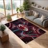Tappeto in Flanella Stampato AC Milan Antiscivolo Morbido Poliestere Tappeto per Pavimento Tappetino Decorativo da Interno per Camera da Letto Soggiorno Divano Sala Giochi Decorazione Casa