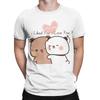 Ich liebe dich Bär und Panda Bubu Dudu Bär T-Shirts für Männer Hipster 100% Baumwolle T-Shirt Kurzarm T-Shirts Geschenkidee Kleidung