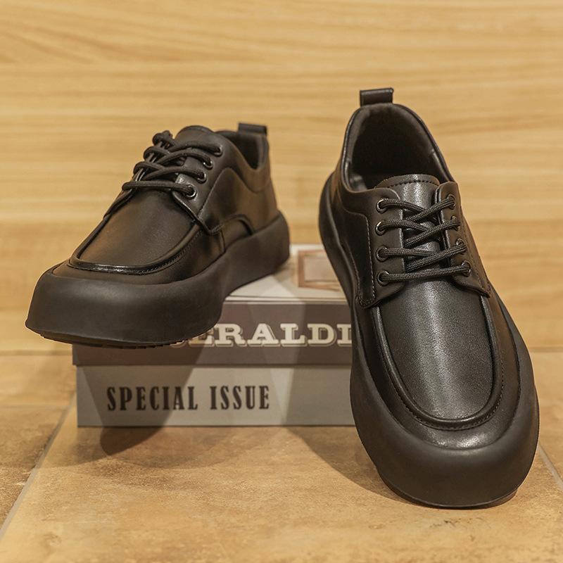 

Leather shoes men s shoes new 2025 casual thick-soled wear-resistant breathable business men s soft-soled thick-soled shoes light luxury workplace 44