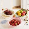 Shell Shape Fruit Bowl with Fork Plastic Integrated Fruit Basin Fruit Serving Plate  for Kitchen