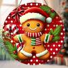 Christmas Decoration Sign,indoor Hanging decorations,2D Flat Wooden Products with Gingerbread Man pattern,Christmas Gifts for Friends and Family