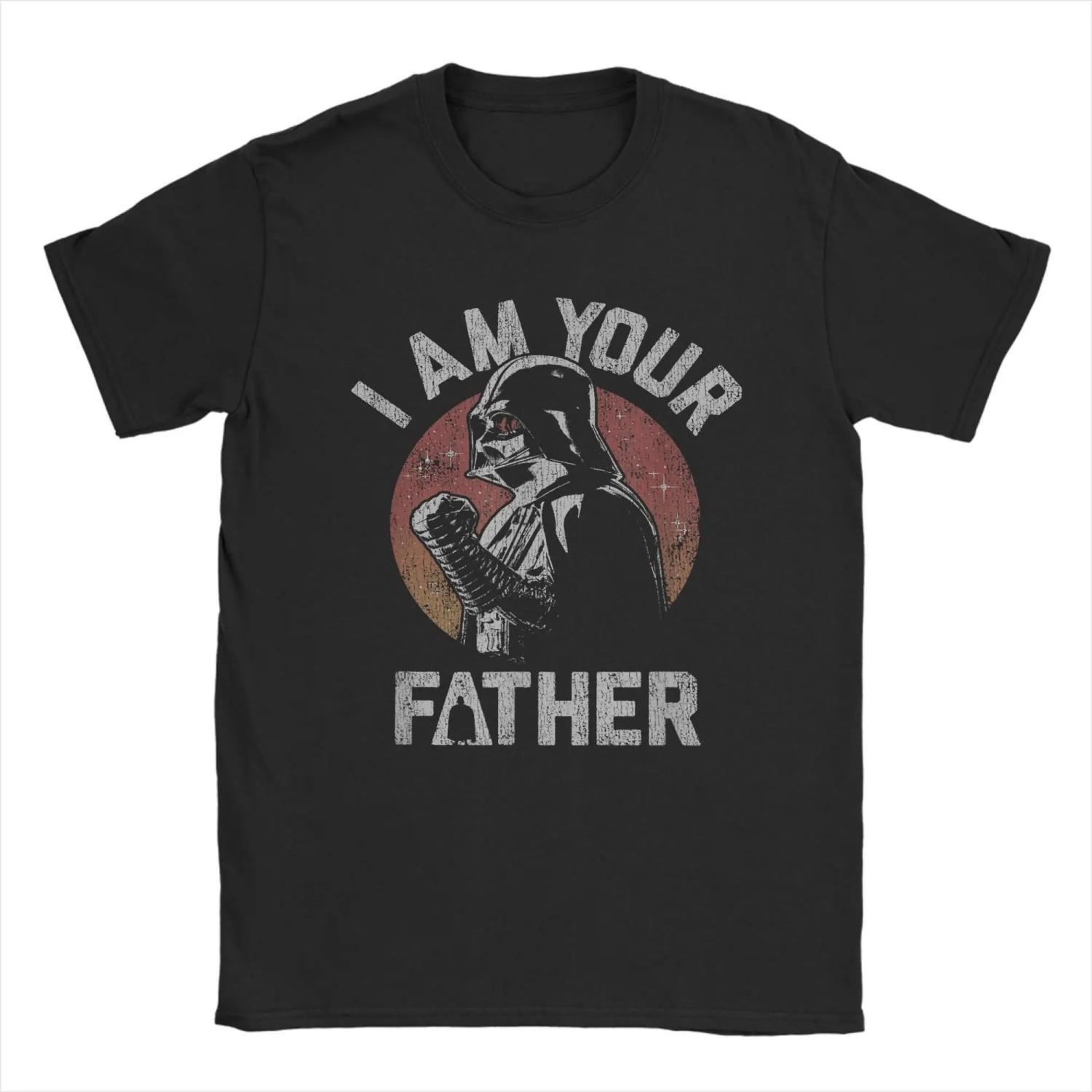 

Funny Father s Day I Am Your Father Vaders T-Shirts Awesome Pure Cotton Tees Round Neck Short Sleeve T Shirt Party Clothes S чёрный
