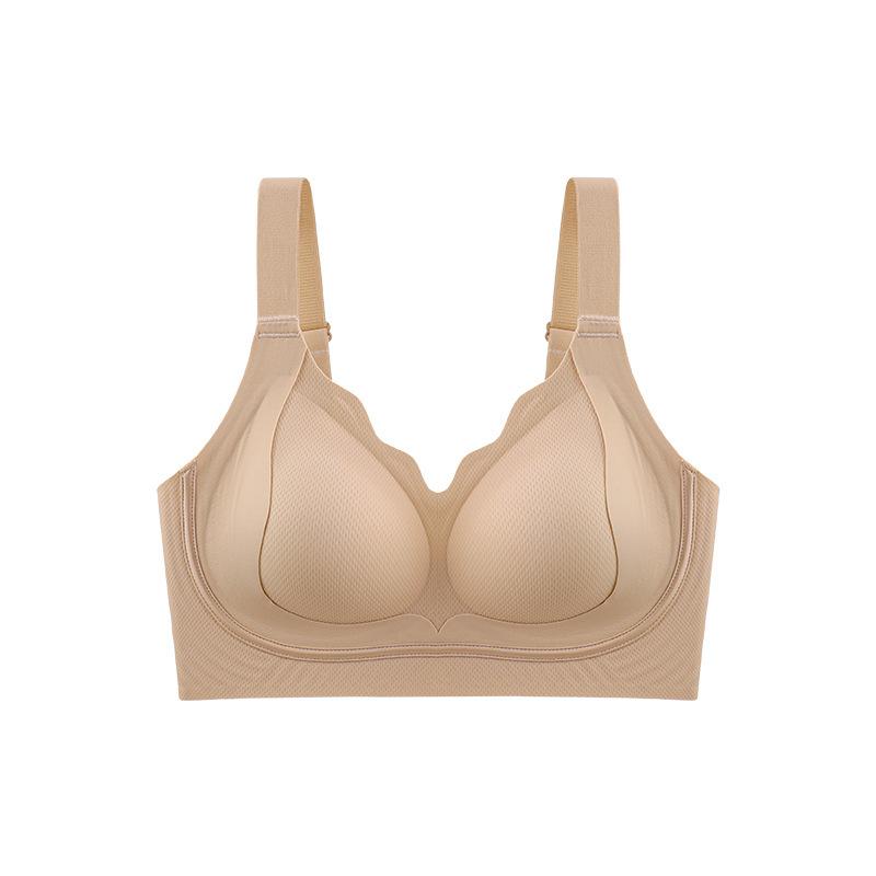Traceless Liquid Foundation Underwear Big Breasts Show Small Gathering, Anti-sagging, Comfortable and Breathable Soft Support Bra