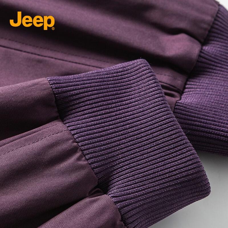 JEEP Men's Casual Stand Collar Windproof Knit Jacket