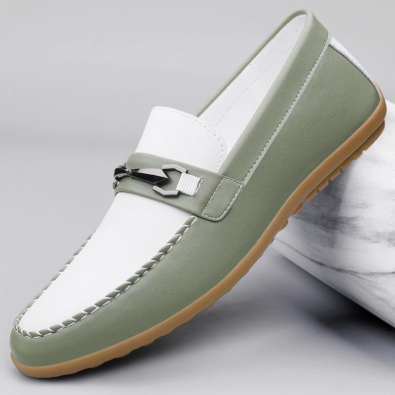 Fashion Genuine Leather Men's Loafers Soft Driving Moccasins High Quality Slip on Flats Luxury Male Driving Footwear Business Sneakers