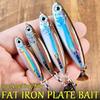30g/40g/60g Short Chubby Iron Plate Bait UV Coating Mackerel Lure  Mackerel Fishing