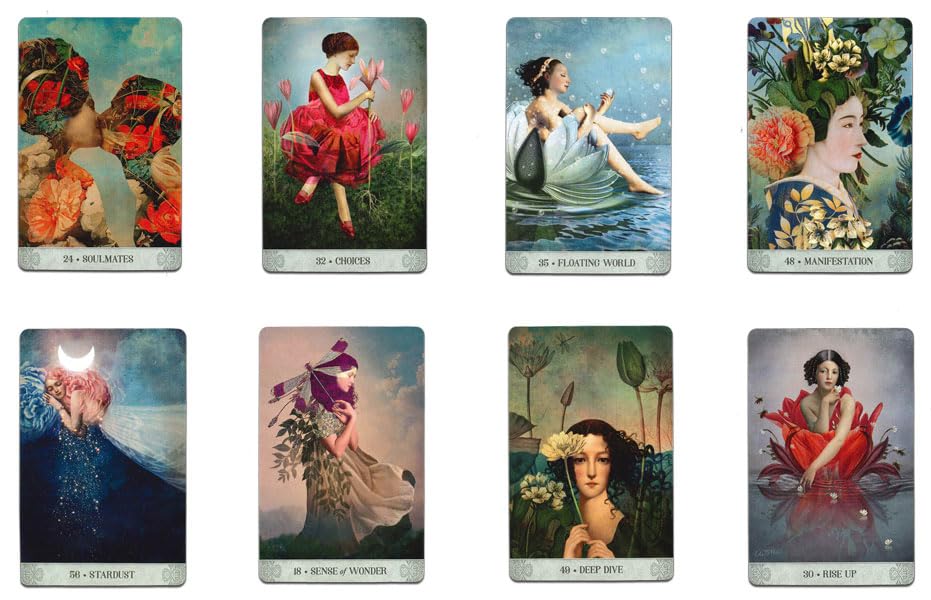 Nichiyu Oracle Card Set for Fortune Telling Direct Import from the Dreams oracle cards guided by plants and dreams English guidebook 56-card