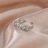 Stainless Steel Braid Twist Open Ring Women Gold Wedding Band Rings Kpop Party Jewelry Gift for Friends Lover