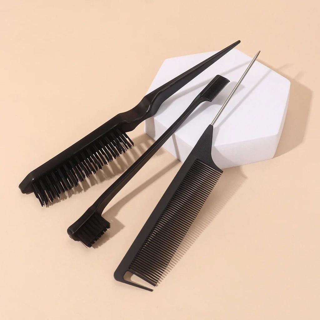 3/12Pcs Double Sided Hair Edge Brush Set Hair Styling Comb Control Brush Accessories Hairline Brush Comb Styling Partition Comb