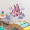 2 Pcs Cartoon Dream Castle Clouds Bedroom Living Room Home Background Beautification Decoration Wall Stickers