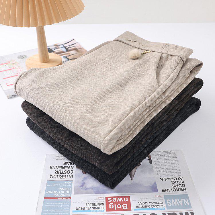2026 Spring Stylish High-Waisted Straight-Leg Pants for Middle-Aged Women: Versatile Casual Pants for Spring & Autumn
