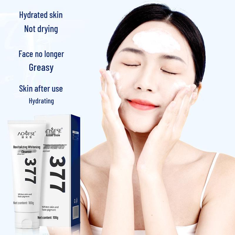 377 Brightening Freckle Remover: Hydrating Amino Acid Cleanser for Women - Whitens, Removes Blackheads, Brightens Skin Tone.