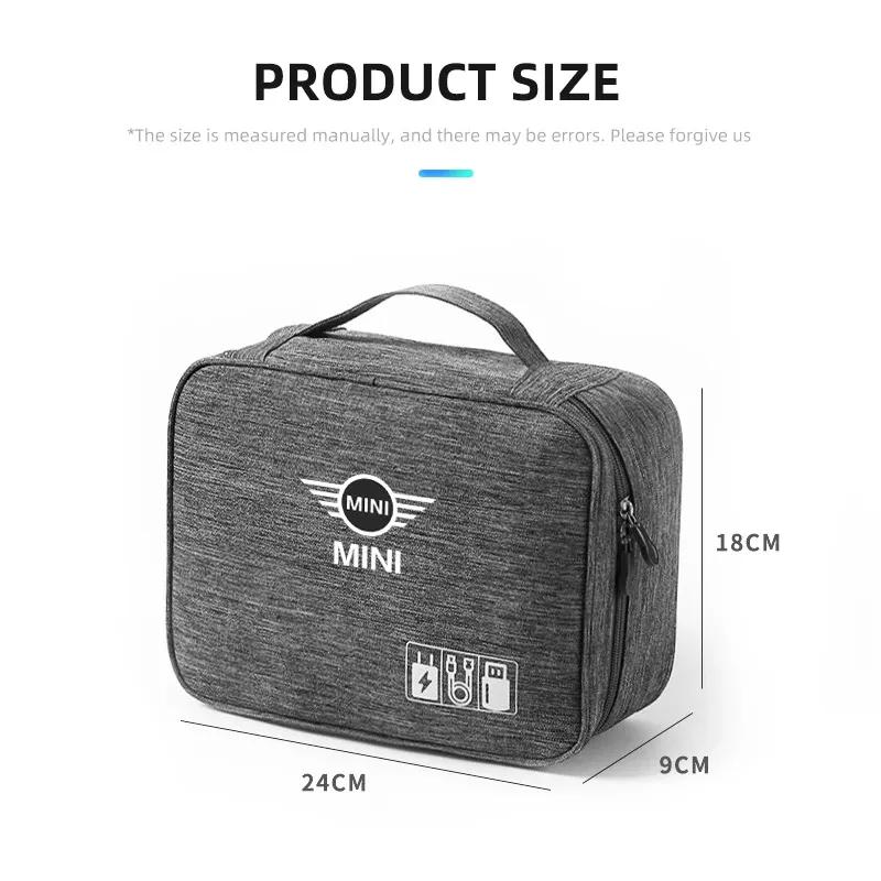 Borsa Porta Cavi Elettronici Digitali da Viaggio per Auto per Mini Cooper JCW Works Hatch F54 F55 F56 F57 F60 R50 R52 R53 R55 R56 R57