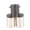 Muffler Cutter, Mini Car, Twin Exhaust Pipe, Qiilu Automotive Round Mouth Double Pipe Elbow