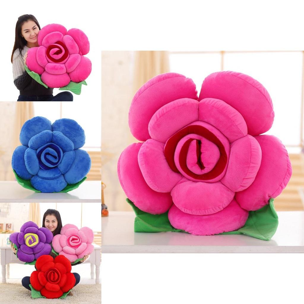 Modern Roseshaped Flower Pillows Cushion Decorative Lumbar Pillow For Home And Office