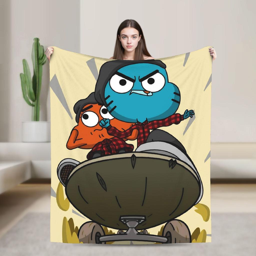 The Wonderfully Weird World of Gumball  Blanket Quality  Winter Airplane Travel Living Room Funny Bedspread