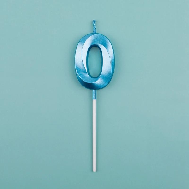 Pink Blue Digital Candle 0-9 Number Birthday Candles Cake Dessert Insert Decoration Baby Shower Anniversary Day Cake Decor