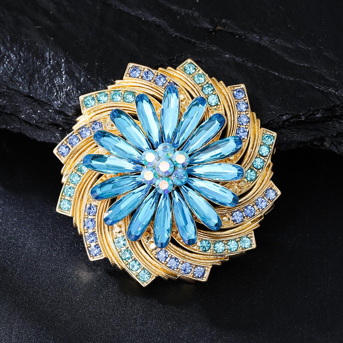 

Роскошная темпераментная брошь в виде растения и цветка, трансграничная торговля, хрустальная брошь-цветок, одежда, женские деликатные стразовые аксессуары